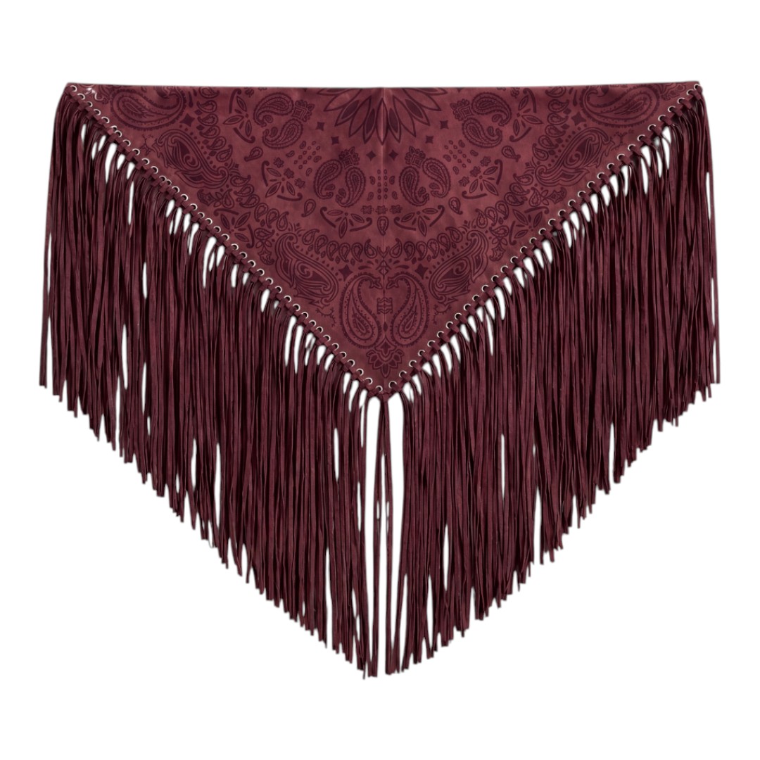 Suedmod Signature Large Bordo Süet Şal