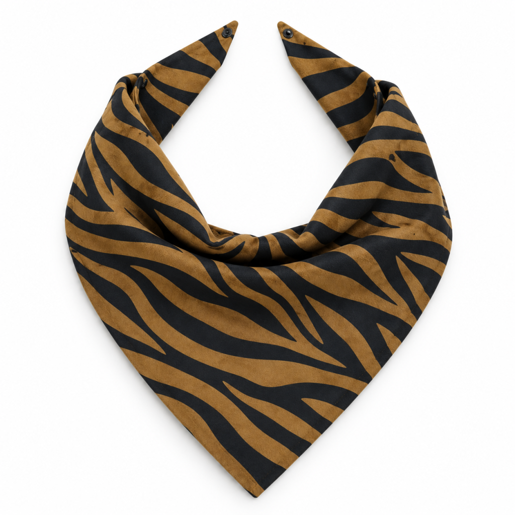 Studded Small Zebra Deve Tüyü Süet Şal