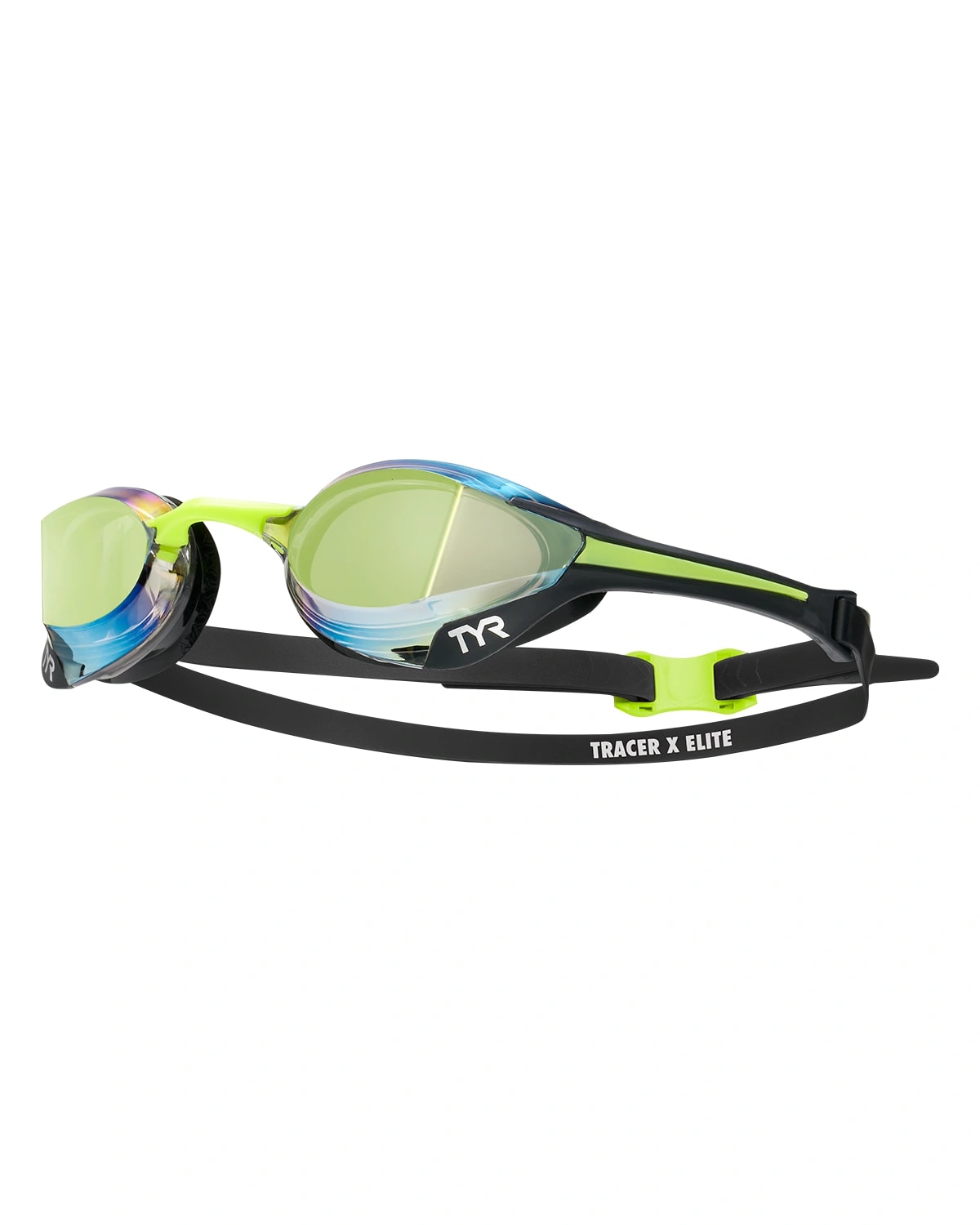 Tyr Tracer-X Elite Aynalı Yetişkin Yüzücü Yarış Gözlüğü - Gümüş / Mavi