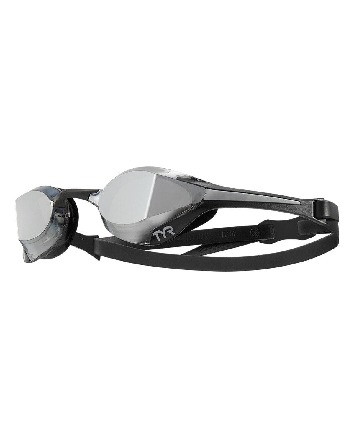 Tyr Tracer-X Elite Aynalı Yetişkin Yüzücü Yarış Gözlüğü - Siyah / Gümüş