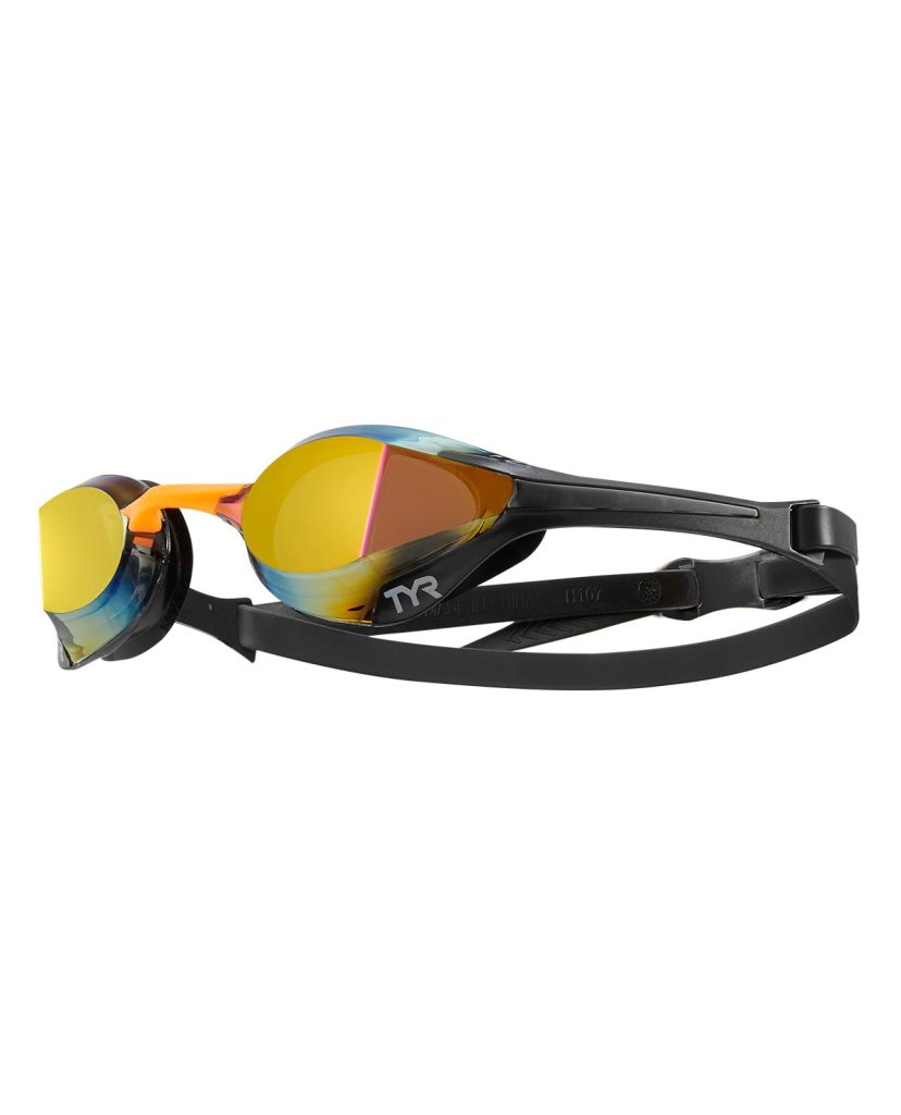 Tyr Tracer-X Elite Aynalı Yetişkin Yüzücü Yarış Gözlüğü - Altın / Sarı