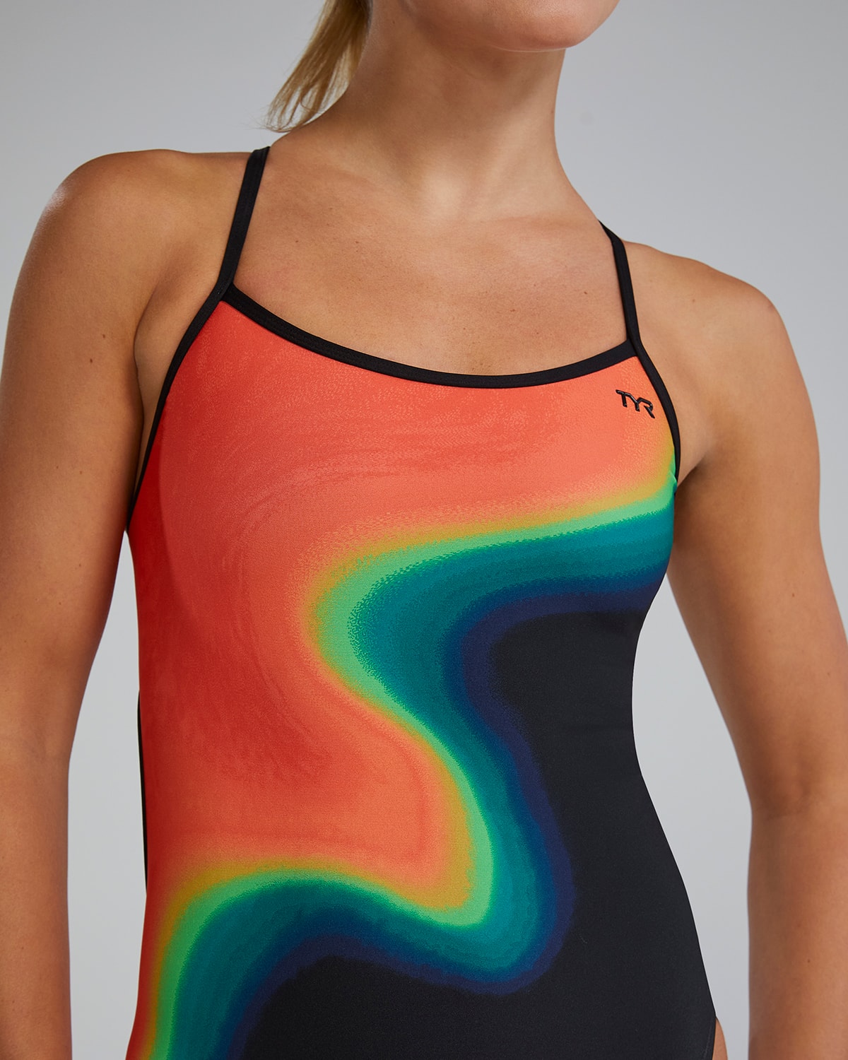 Tyr Durafast Elite Damla Sırt Kadın Mayo Renkli - Görsel 5