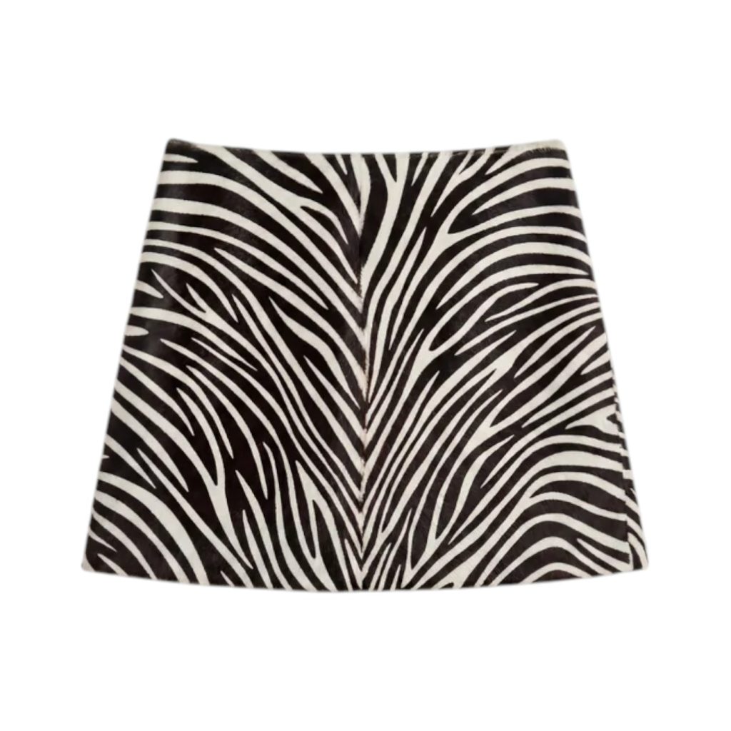 Suedmod Kadın Zebra Mini Etek